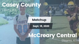 Matchup: Casey County vs. McCreary Central  2020