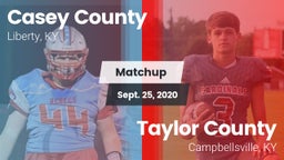 Matchup: Casey County vs. Taylor County  2020