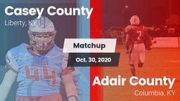 Matchup: Casey County vs. Adair County  2020
