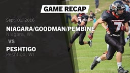 Recap: Niagara/Goodman/Pembine  vs. Peshtigo  2016
