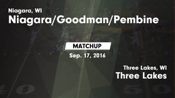 Matchup: Niagara/Goodman/Pemb vs. Three Lakes  2016