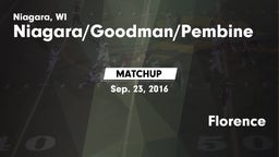 Matchup: Niagara/Goodman/Pemb vs. Florence 2016