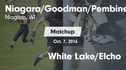 Matchup: Niagara/Goodman/Pemb vs. White Lake/Elcho 2016