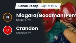 Recap: Niagara/Goodman/Pembine  vs. Crandon  2017