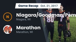 Recap: Niagara/Goodman/Pembine  vs. Marathon  2017