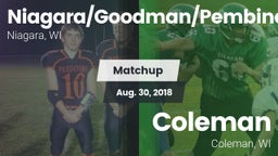 Matchup: Niagara/Goodman/Pemb vs. Coleman  2018