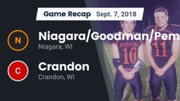 Recap: Niagara/Goodman/Pembine  vs. Crandon  2018