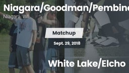 Matchup: Niagara/Goodman/Pemb vs. White Lake/Elcho 2018