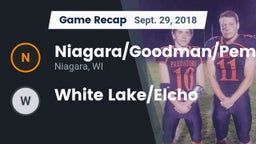 Recap: Niagara/Goodman/Pembine  vs. White Lake/Elcho 2018