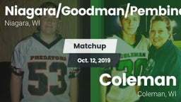 Matchup: Niagara/Goodman/Pemb vs. Coleman  2019