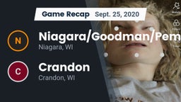 Recap: Niagara/Goodman/Pembine  vs. Crandon  2020