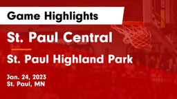 St. Paul Central  vs St. Paul Highland Park  Game Highlights - Jan. 24, 2023