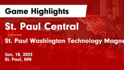 St. Paul Central  vs St. Paul Washington Technology Magnet Game Highlights - Jan. 18, 2023