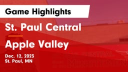 St. Paul Central  vs Apple Valley  Game Highlights - Dec. 12, 2023