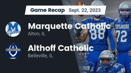 Recap: Marquette Catholic  vs. Althoff Catholic  2023