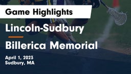 Lincoln-Sudbury  vs Billerica Memorial  Game Highlights - April 1, 2023