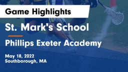 St. Mark's School vs Phillips Exeter Academy  Game Highlights - May 18, 2022