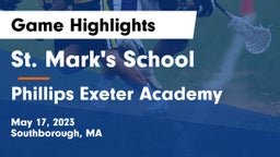 St. Mark's School vs Phillips Exeter Academy  Game Highlights - May 17, 2023