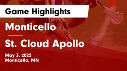 Monticello  vs St. Cloud Apollo  Game Highlights - May 3, 2022
