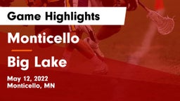Monticello  vs Big Lake  Game Highlights - May 12, 2022