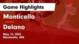 Monticello  vs Delano  Game Highlights - May 13, 2022