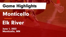 Monticello  vs Elk River  Game Highlights - June 1, 2022