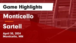 Monticello  vs Sartell  Game Highlights - April 30, 2024