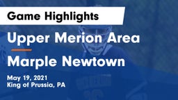 Upper Merion Area  vs Marple Newtown  Game Highlights - May 19, 2021