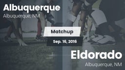 Matchup: Albuquerque High vs. Eldorado  2016