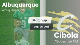 Matchup: Albuquerque High vs. Cibola  2016