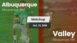 Matchup: Albuquerque High vs. Valley  2016
