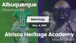 Matchup: Albuquerque High vs. Atrisco Heritage Academy  2016