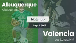 Matchup: Albuquerque High vs. Valencia  2017