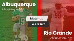 Matchup: Albuquerque High vs. Rio Grande  2017