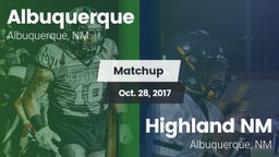 Matchup: Albuquerque High vs. Highland  NM 2017
