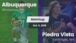 Matchup: Albuquerque High vs. Piedra Vista  2018