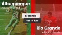 Matchup: Albuquerque High vs. Rio Grande  2018