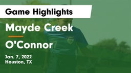 Mayde Creek  vs O'Connor  Game Highlights - Jan. 7, 2022