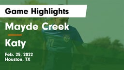 Mayde Creek  vs Katy  Game Highlights - Feb. 25, 2022