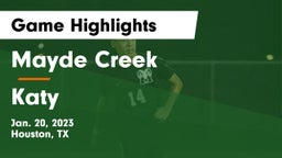 Mayde Creek  vs Katy  Game Highlights - Jan. 20, 2023