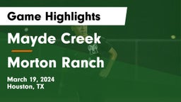 Mayde Creek  vs Morton Ranch  Game Highlights - March 19, 2024