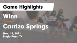 Winn  vs Carrizo Springs Game Highlights - Nov. 16, 2021