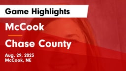 McCook  vs Chase County  Game Highlights - Aug. 29, 2023