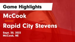 McCook  vs Rapid City Stevens  Game Highlights - Sept. 30, 2023