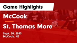McCook  vs St. Thomas More  Game Highlights - Sept. 30, 2023