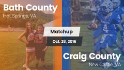 Matchup: Bath County vs. Craig County  2016