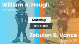 Matchup: William A. Hough vs. Zebulon B. Vance  2018