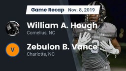 Recap: William A. Hough  vs. Zebulon B. Vance  2019