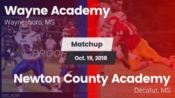 Matchup: Wayne Academy vs. Newton County Academy  2018