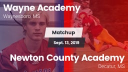 Matchup: Wayne Academy vs. Newton County Academy  2019